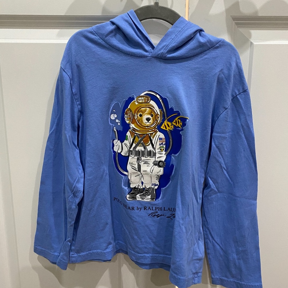 Polo boys’ teddy bear astronaut hoodie, size 6